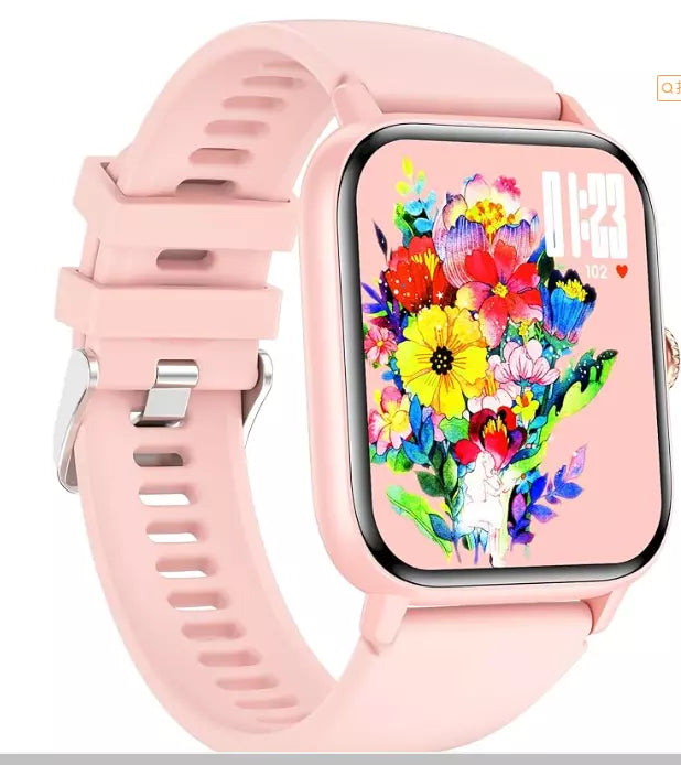 Blutdruck- und Blutzucker-Smartwatch in Schwarz mit eleganter Optik und innovativer Gesundheitsüberwachung.