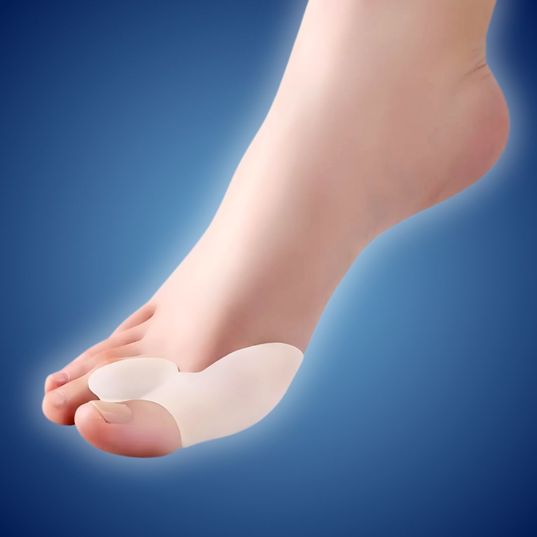 "BunionGuard Silikonschutz für Hallux Valgus, weiches Gel, lindert Schmerzen, korrigiert Zehenstellung, komfortabel"