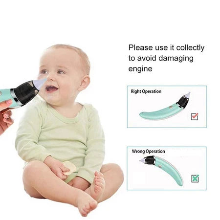 "Bunter elektrischer Baby-Nasensauger, sanfte Saugkraft, leicht zu reinigen, stressfreie Nasenpflege, sicher für Babys."
