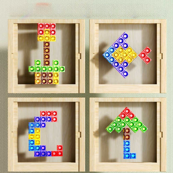 "Buntes Tetris-Spiel aus Holz, nachhaltiges Design, fördert Konzentration; ideal für Kinder und Erwachsene, edukatives Puzzle