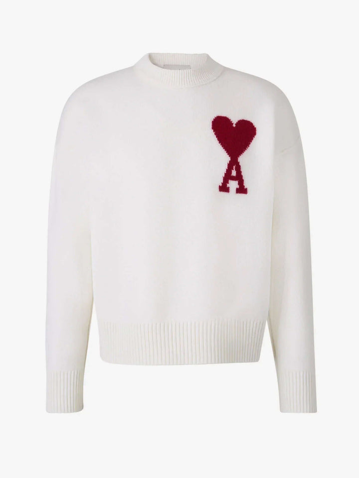 Damen Pullover mit Herz-Druck