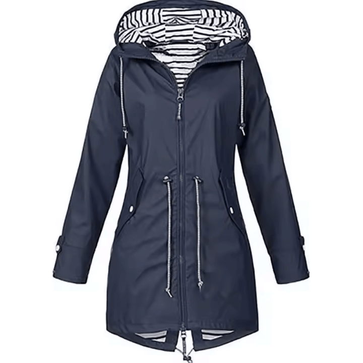 Wasserdichter Mantel mit Kapuze für Damen