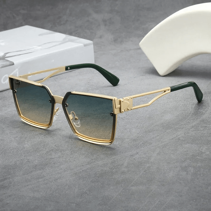 Gradient Sonnenbrille mit UV-Schutz und Metallrahmen