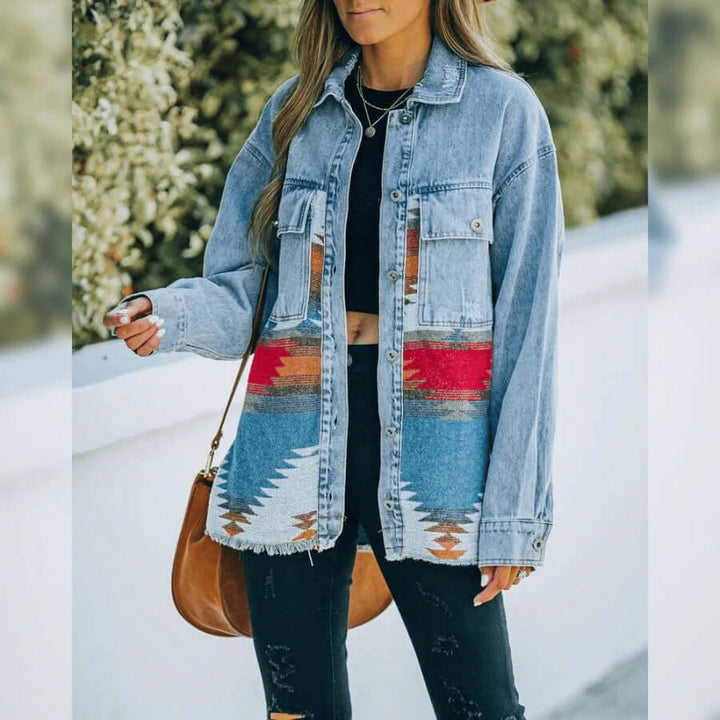 Damen Jeansjacke: Modische Jacke aus Denim