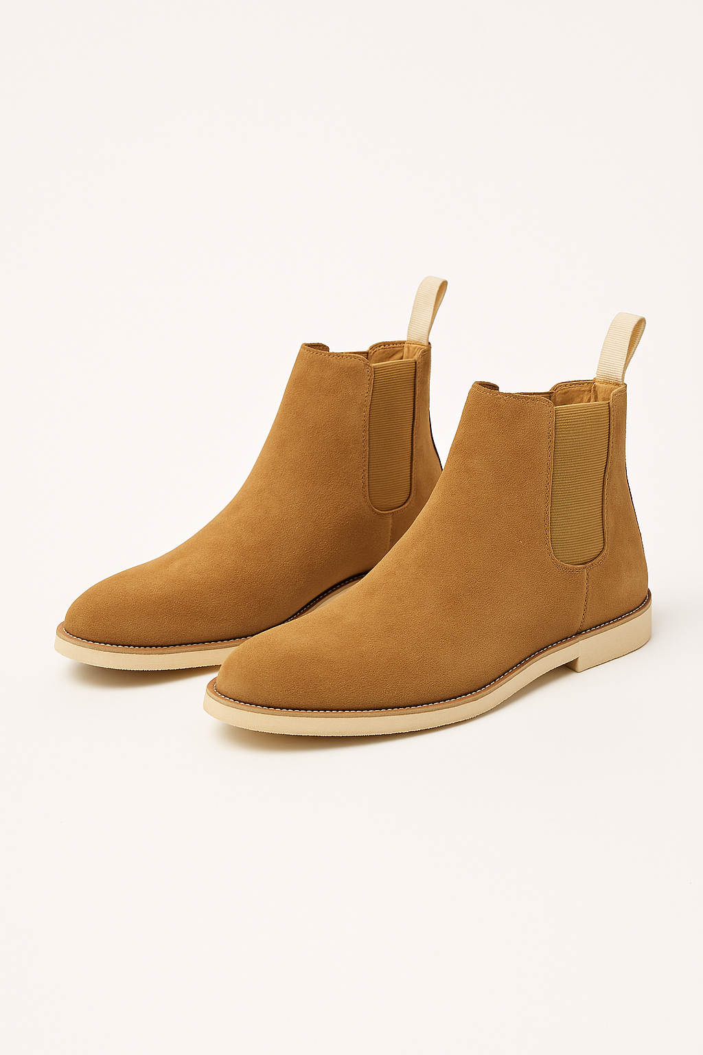Chelsea Lederstiefel aus hochwertigem Leder, klassisches Design mit elastischen Einsätzen, rutschfeste Sohle, vielseitig.