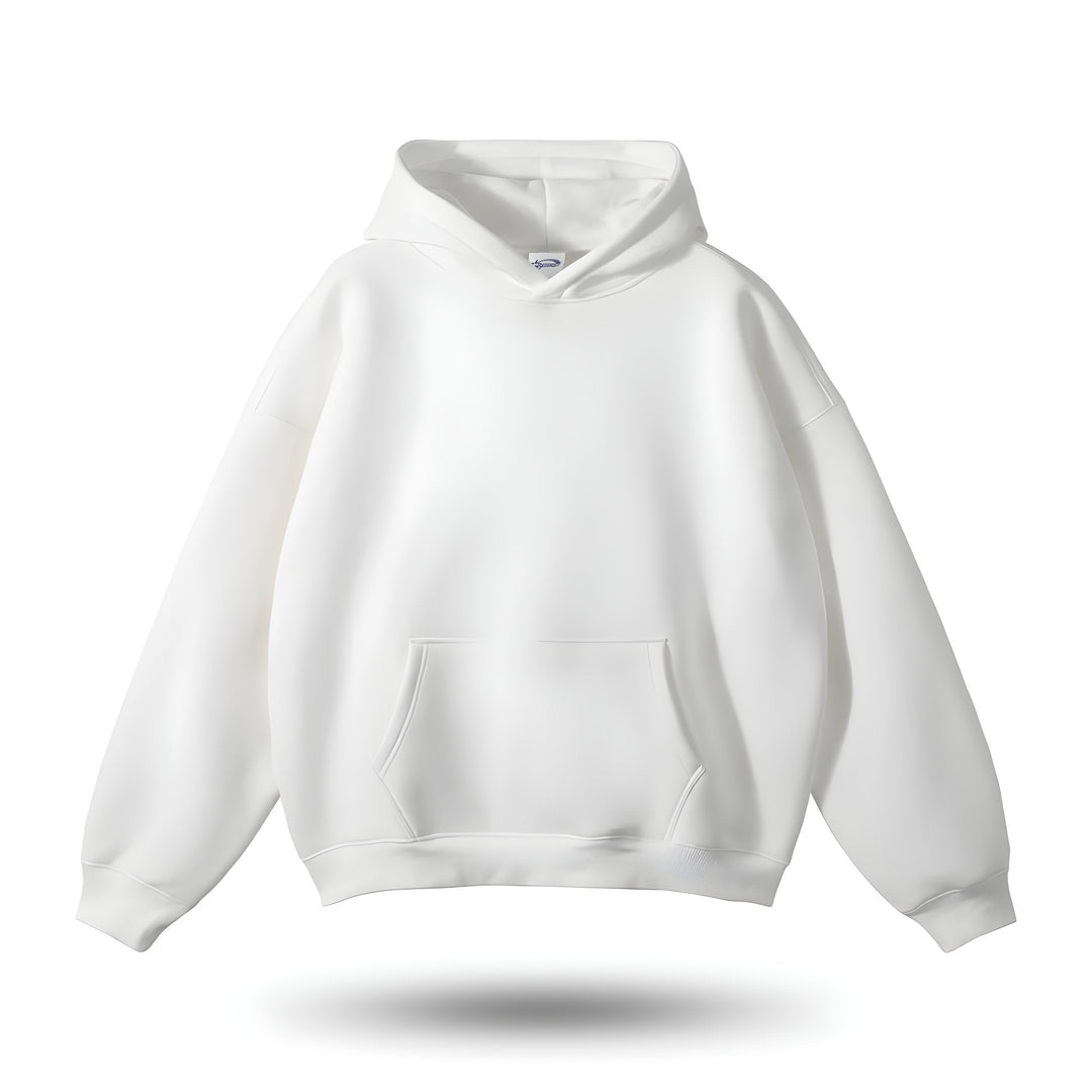 Weiße Kapuzenpullover, Unisex, Baumwolle, bequem, modisch, Freizeitkleidung, Hoodie.