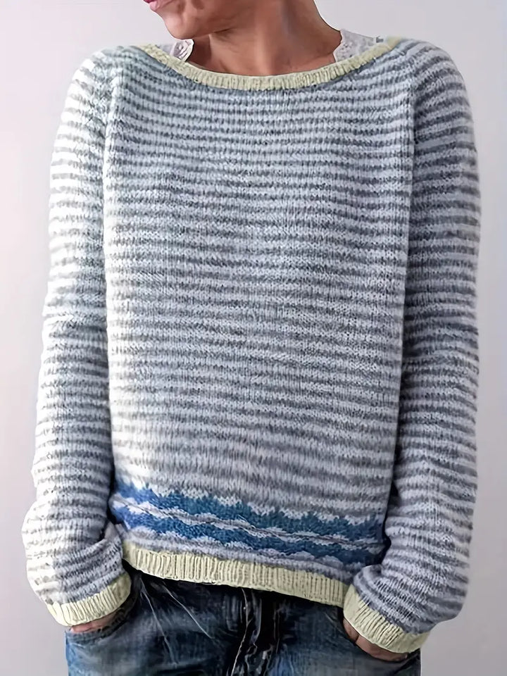 Damen Gestreifter Pullover - Modisch und Bequem