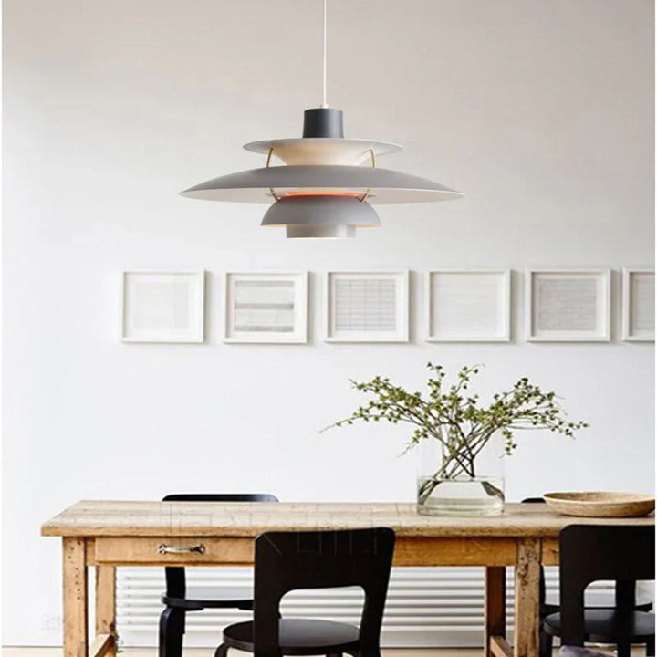 Moderne LED-Hängelampe mit Farbschirm für Innenräume