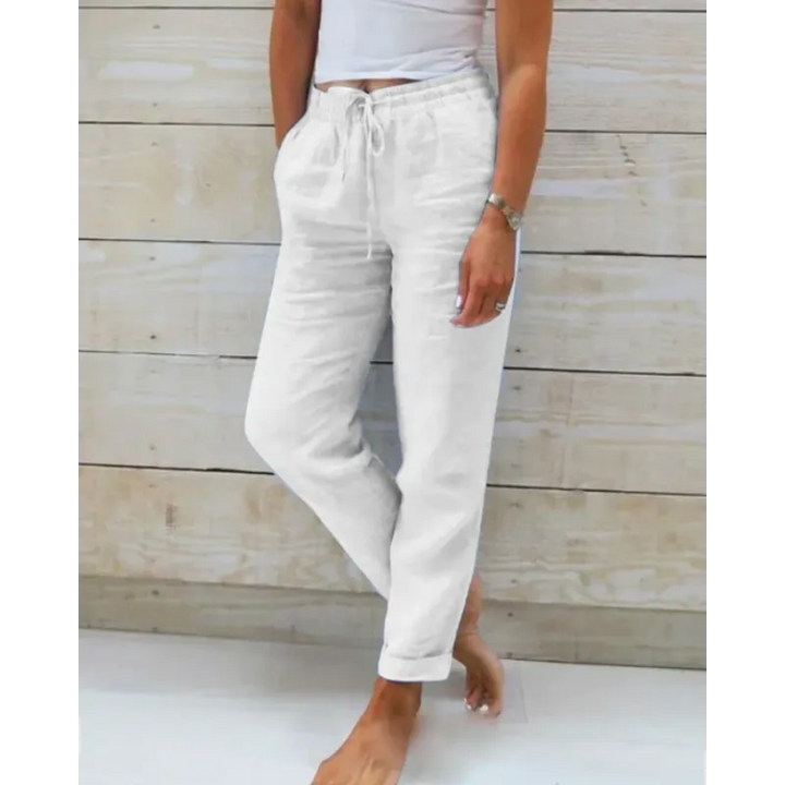 Damen Baumwoll-Leinenhose - Sommerkomfort in Stil
