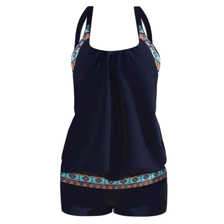 Elegantes Damen Tankini Oberteil - Zweifarbiges Design