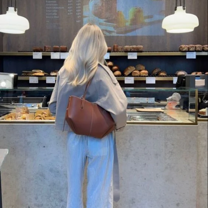 Damen Braun Umhängetasche mit Verstellbarem Riemen