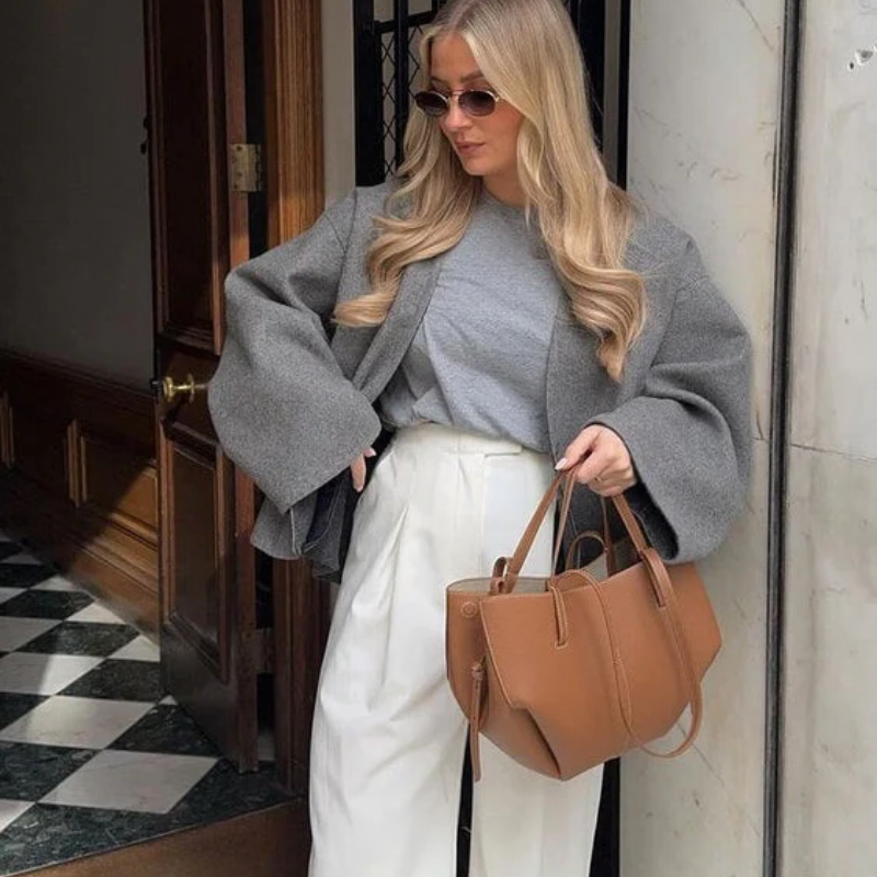 Damen Braun Umhängetasche mit Verstellbarem Riemen