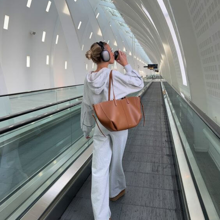 Damen Braun Umhängetasche mit Verstellbarem Riemen