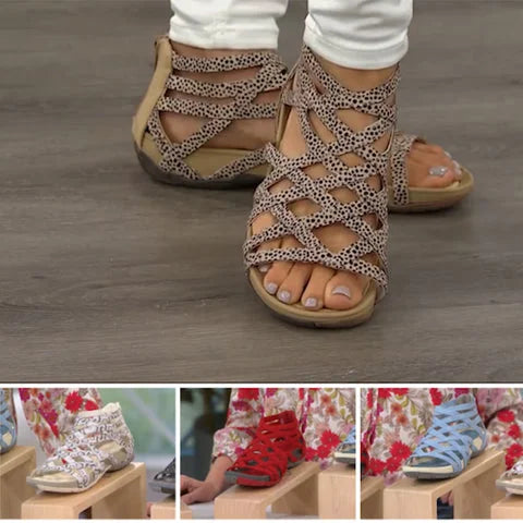 "Damen Sandalen mit ergonomischer Fußstütze, elegantes Design, hochwertige Materialien, ideal für Sommertrends"