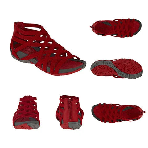 "Damen Sandalen mit ergonomischer Fußstütze, elegantes Design, hochwertige Materialien, ideal für Sommertrends"