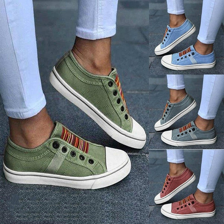 "Damen-Sneaker in Blau, atmungsaktiv und bequem, mit stoßdämpfender Sohle, ideal für Frühling und Outdoor-Aktivitäten."