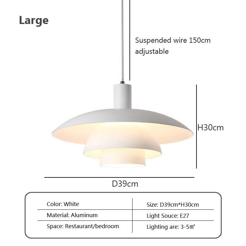"Dänische Design-Hängeleuchte aus Metall und Glas, skandinavisches, minimalistisches Design, ideal für Essbereiche."