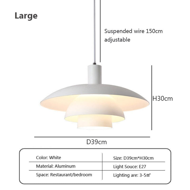"Dänische Design-Hängeleuchte aus Metall und Glas, skandinavisches, minimalistisches Design, ideal für Essbereiche."