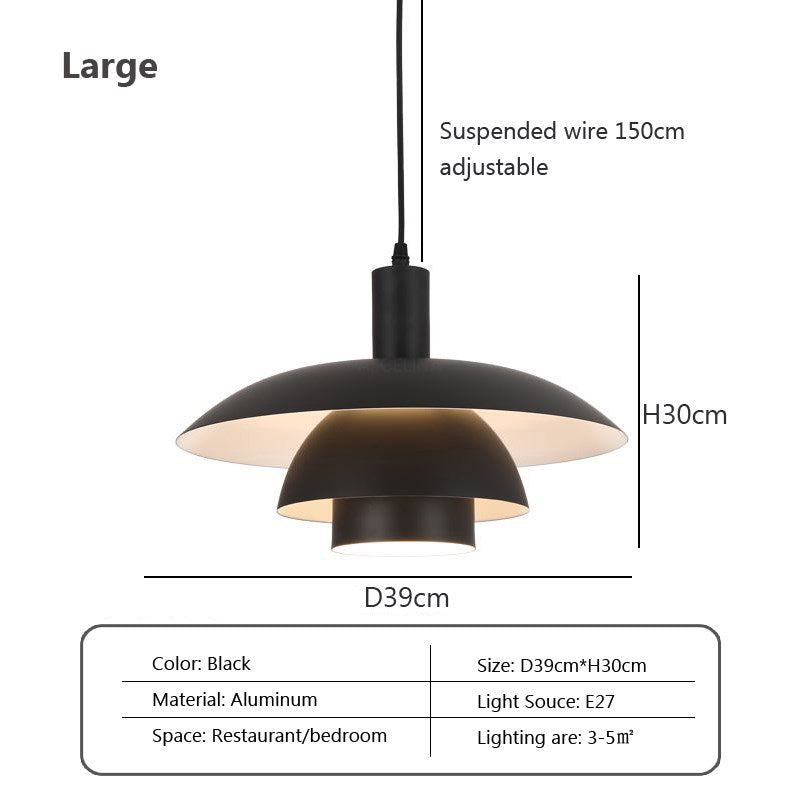 "Dänische Design-Hängeleuchte aus Metall und Glas, skandinavisches, minimalistisches Design, ideal für Essbereiche."