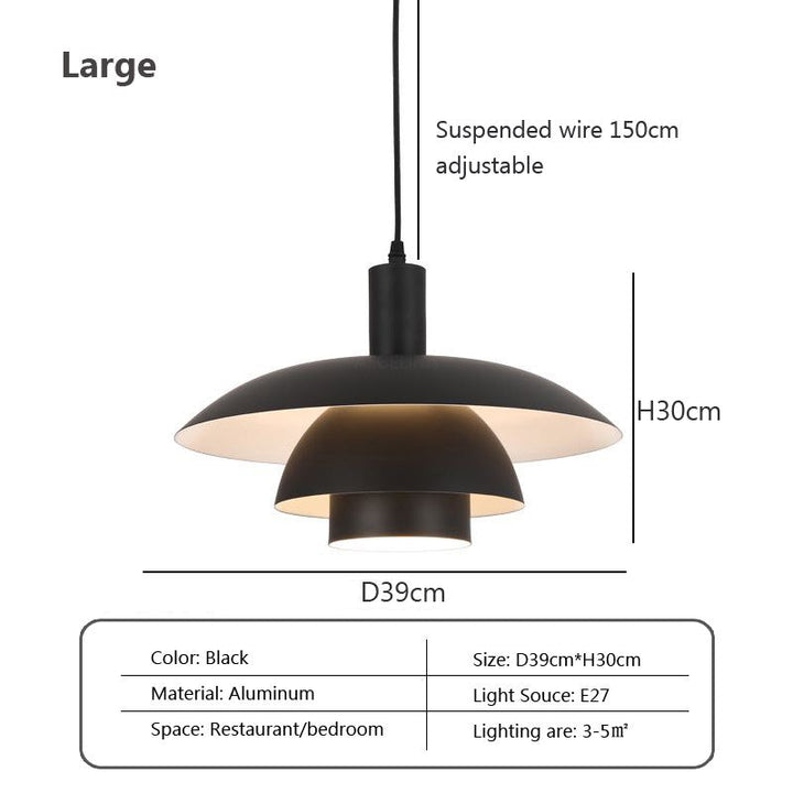 "Dänische Design-Hängeleuchte aus Metall und Glas, skandinavisches, minimalistisches Design, ideal für Essbereiche."