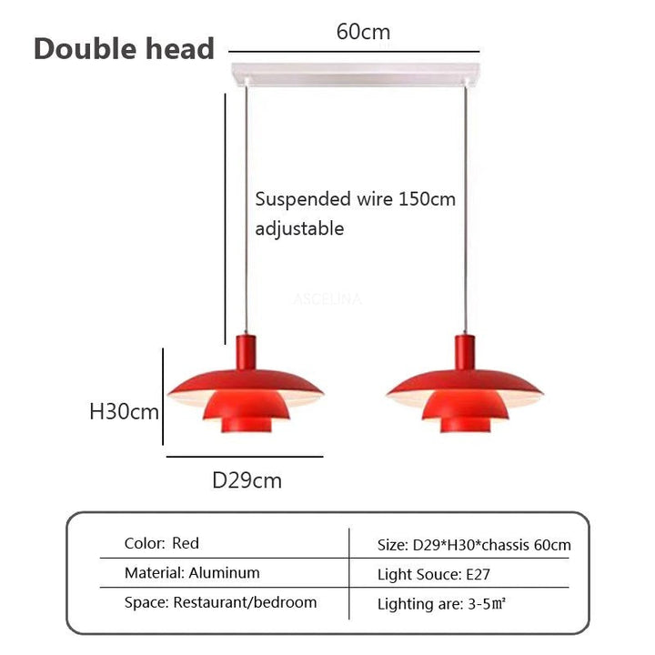 "Dänische Design-Hängeleuchte aus Metall und Glas, skandinavisches, minimalistisches Design, ideal für Essbereiche."