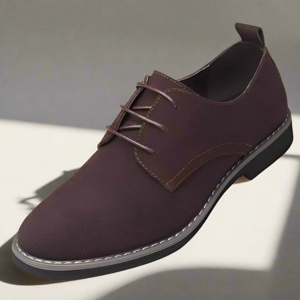 Wildleder-Herrenschuhe mit Schnürsenkeln - Eleganter Komfort