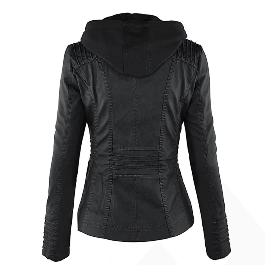 Damen Lederjacke mit Kapuze: Stilvolle Übergangsjacke