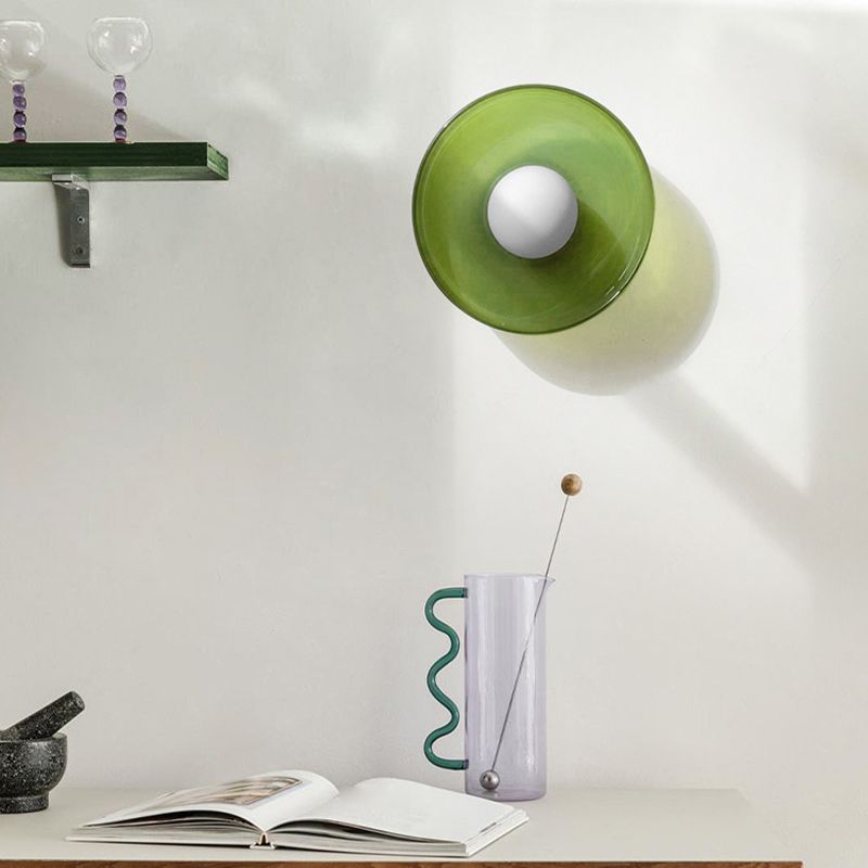 Moderne Runde Deckenleuchte aus Glas mit G9 Fassung