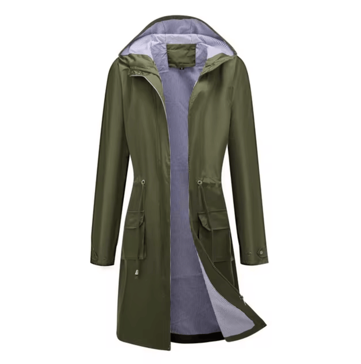 Wasserdichte Damenjacke mit Kapuze