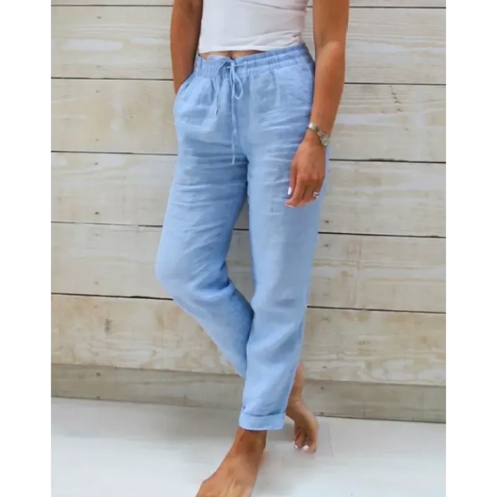 Damen Baumwoll-Leinenhose - Sommerkomfort in Stil