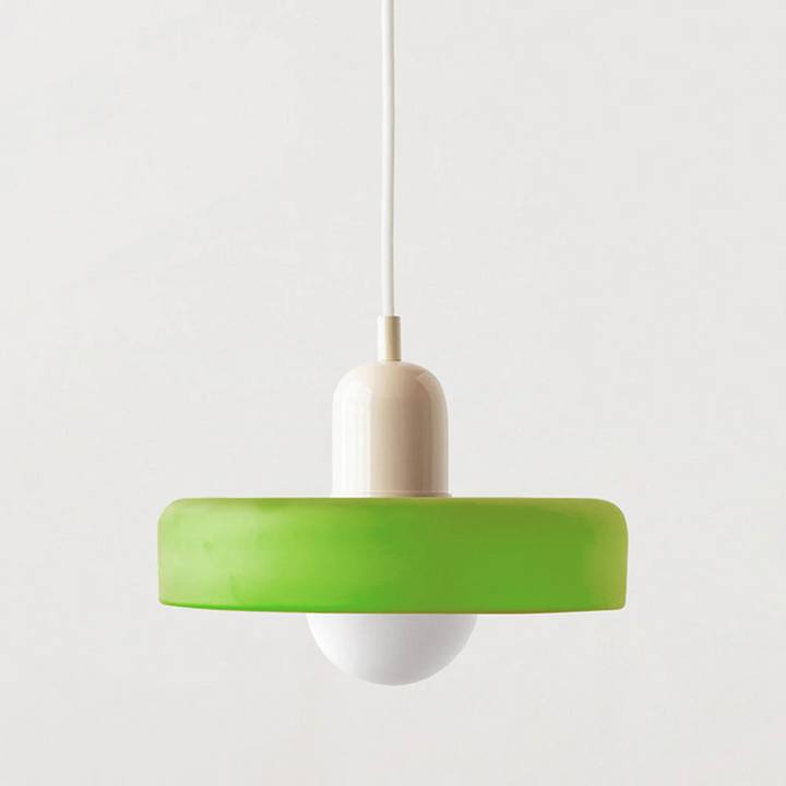 "Deckenleuchte skandinavischer Stil, handgefertigt, minimalistisches Design, gläserner Lampenschirm, elegante Beleuchtung."