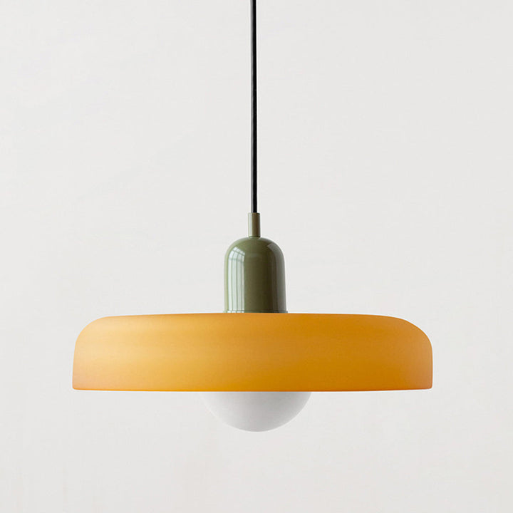 "Deckenleuchte skandinavischer Stil, handgefertigt, minimalistisches Design, gläserner Lampenschirm, elegante Beleuchtung."
