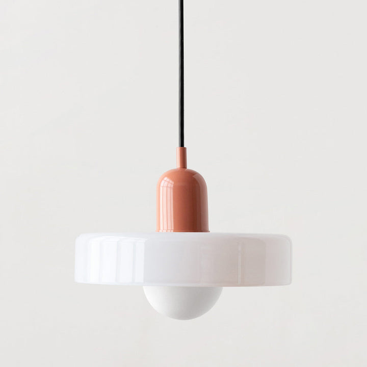 "Deckenleuchte skandinavischer Stil, handgefertigt, minimalistisches Design, gläserner Lampenschirm, elegante Beleuchtung."