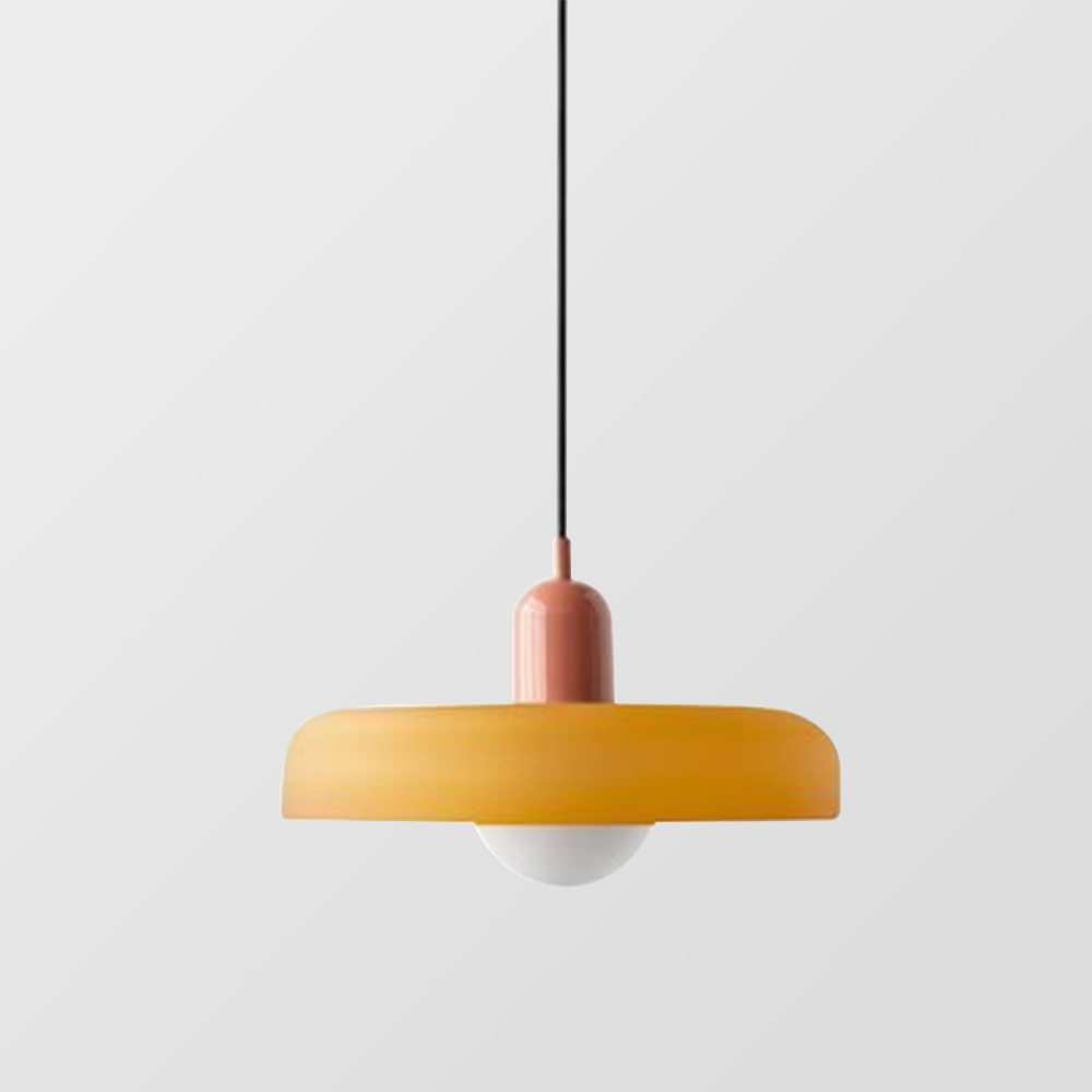 "Deckenleuchte skandinavischer Stil, handgefertigt, minimalistisches Design, gläserner Lampenschirm, elegante Beleuchtung."