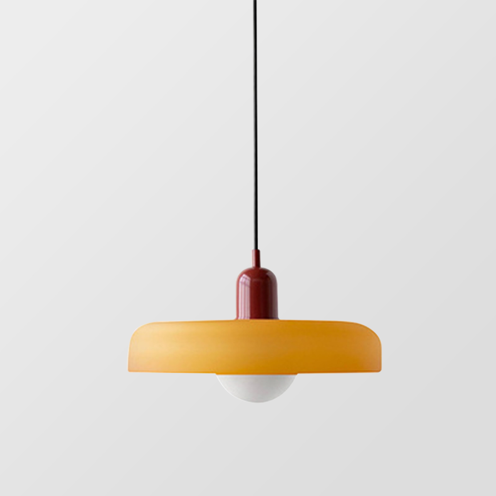 "Deckenleuchte skandinavischer Stil, handgefertigt, minimalistisches Design, gläserner Lampenschirm, elegante Beleuchtung."