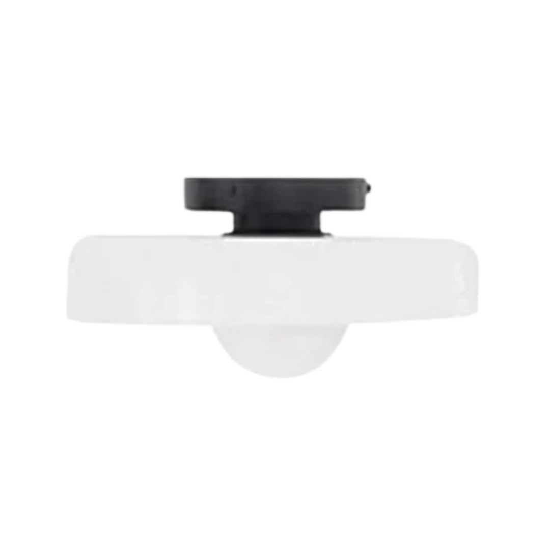 Moderne LED-Deckenleuchte, schwarz-weiß, rund, energiesparend, für Wohnzimmerbeleuchtung.