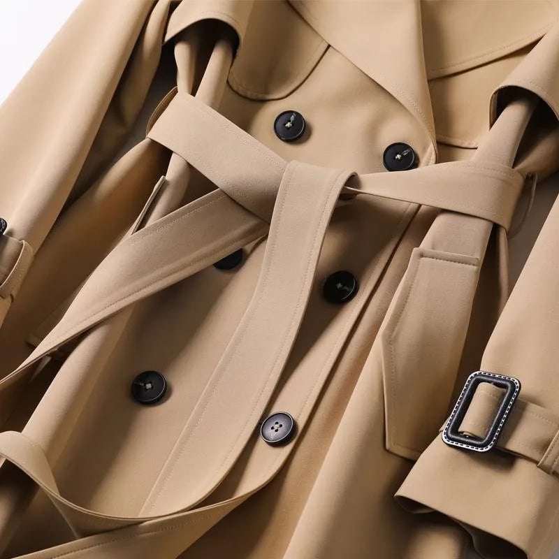 Damen Trenchcoat mit Verstellbarer Passform - Beige