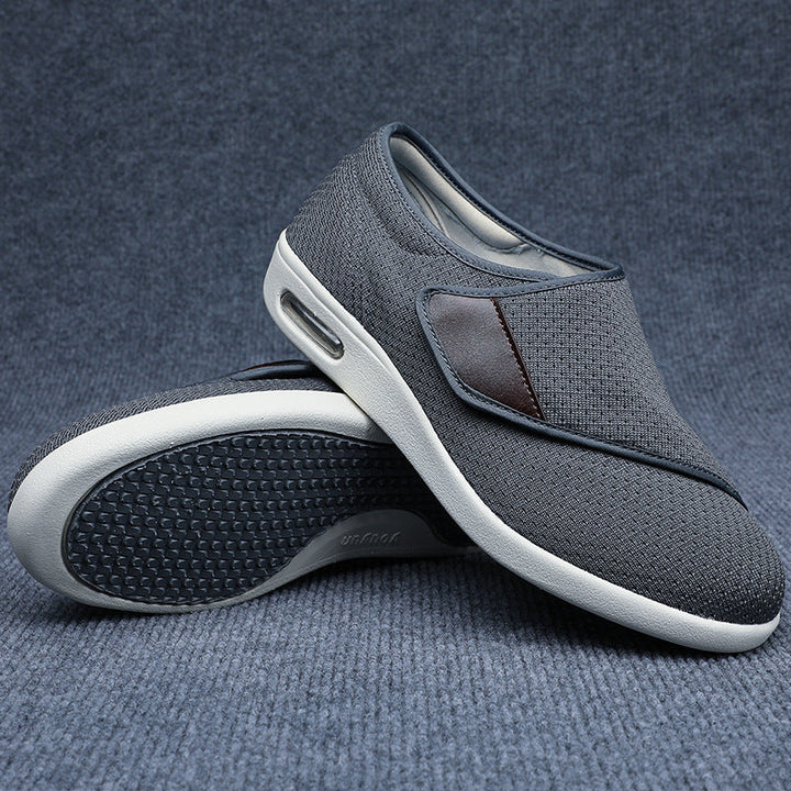 "Diabetikerschuhe Damen mit breiter Passform, atmungsaktivem Mesh, Klettverschlüssen und Memory-Foam-Einlagen."
