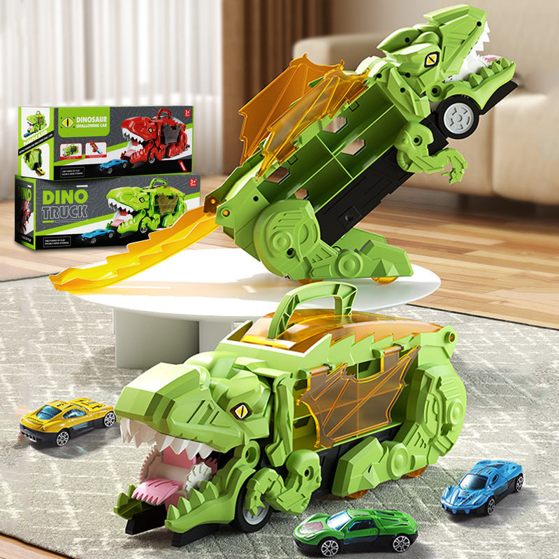 "Dinosaurier Auto Truck mit Transformationsfunktion und leuchtenden Lichteffekten für spannendes Kinderzimmer-Abenteuer"