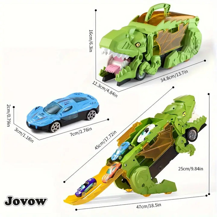 "Dinosaurier Auto Truck mit Transformationsfunktion und leuchtenden Lichteffekten für spannendes Kinderzimmer-Abenteuer"