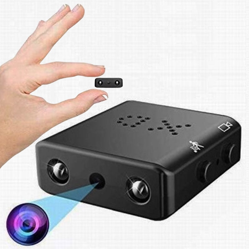 "Diskrete Sentinel Micro HD Kamera, kleine schwarze Kamera mit 1080P Qualität und Weitwinkelobjektiv für unauffällige Überwac