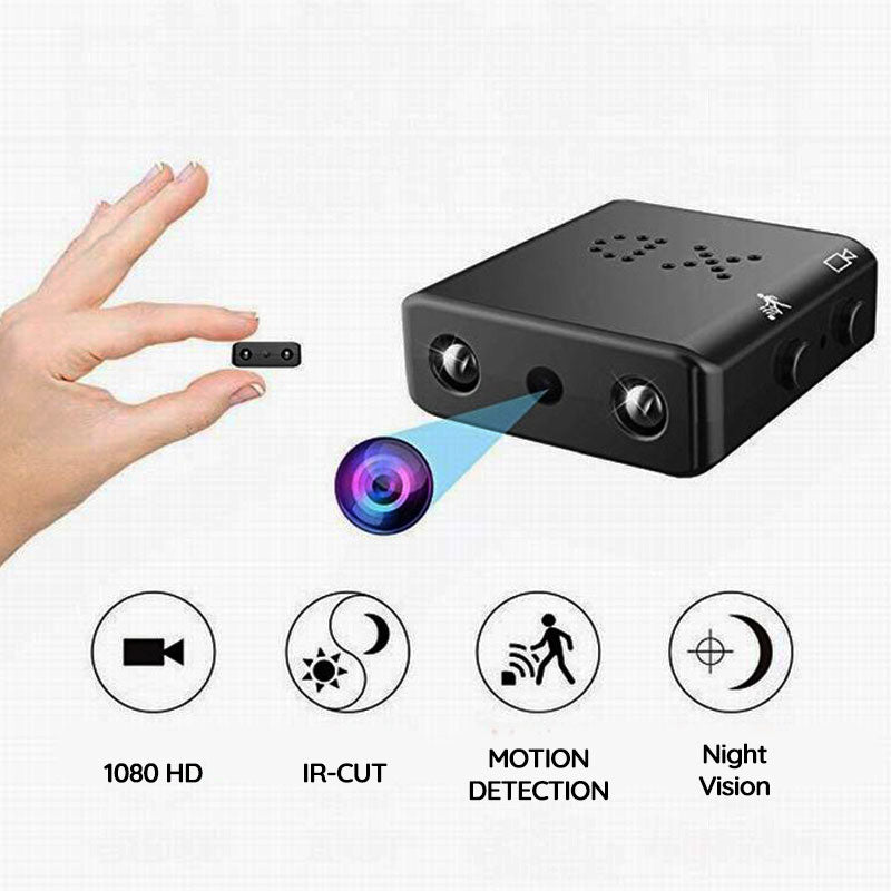 "Diskrete Sentinel Micro HD Kamera, kleine schwarze Kamera mit 1080P Qualität und Weitwinkelobjektiv für unauffällige Überwac