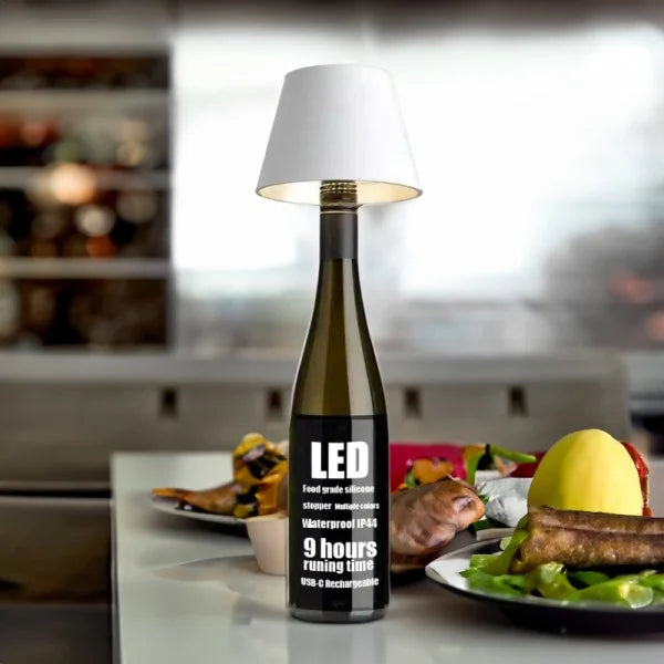 Kabellose Weinflaschen Tischlampe Wiederaufladbar