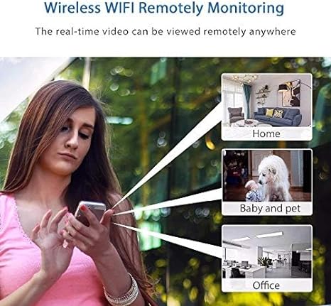 Drahtlose 1080P HD WiFi Überwachungskamera, kompakt, für Innen- und Außenbereich, klare Bilder, ideal für Sicherheit zuhause.