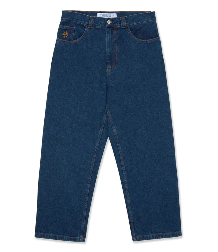 Dunkelblaue Herren-Jeans, weiter Schnitt, Baumwolle, Polar Big Boy, modisch, bequem.