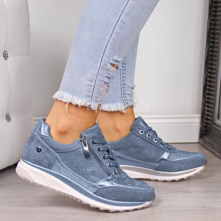 "Dylan orthopädischer Schuh für Damen, grau, modernes Design, hohe Komfortsohle, geeignet für Alltag und verschiedene Anlässe