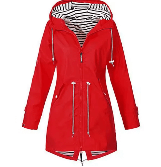 Wasserdichte Damenjacke mit Kapuze