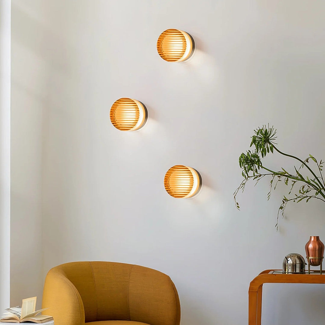 Moderne LED-Wandleuchte für Innen und Außen, Wechselndes Licht
