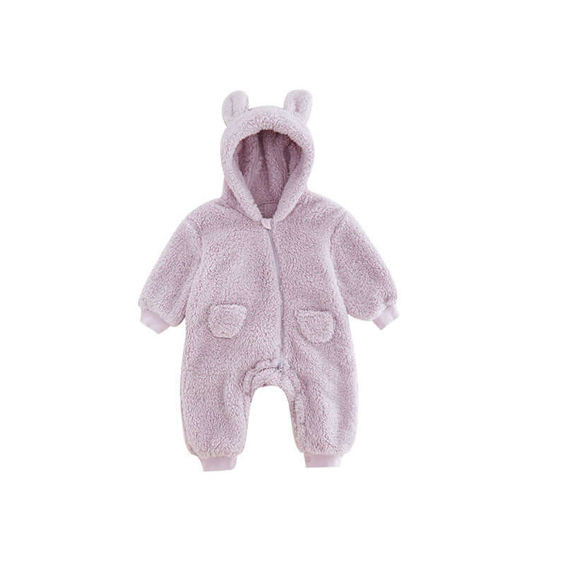 Baby Fleece Strampler mit Tiermotiv - Kuschelig & Warm