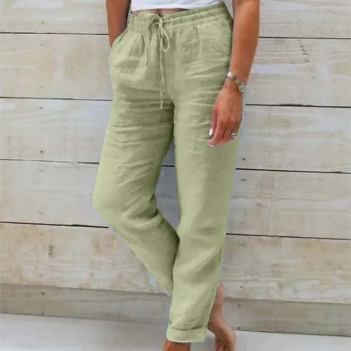 Damen Baumwoll-Leinenhose - Sommerkomfort in Stil